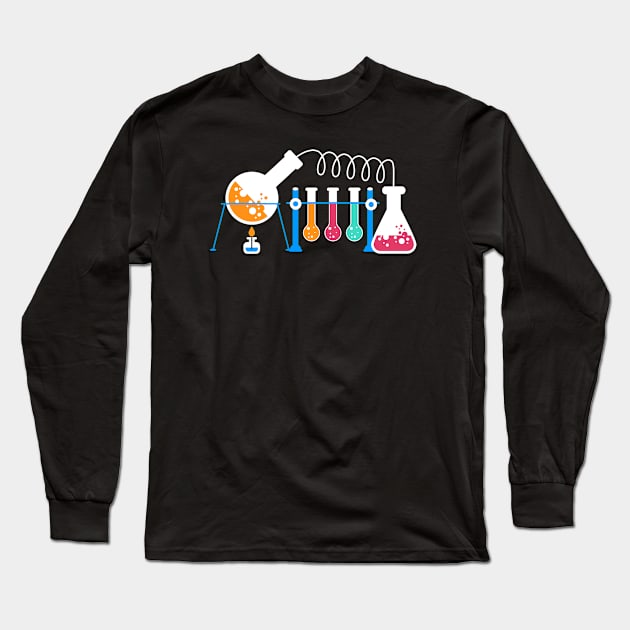 Chemistry Lab Long Sleeve T-Shirt by Md Abu Bakkar